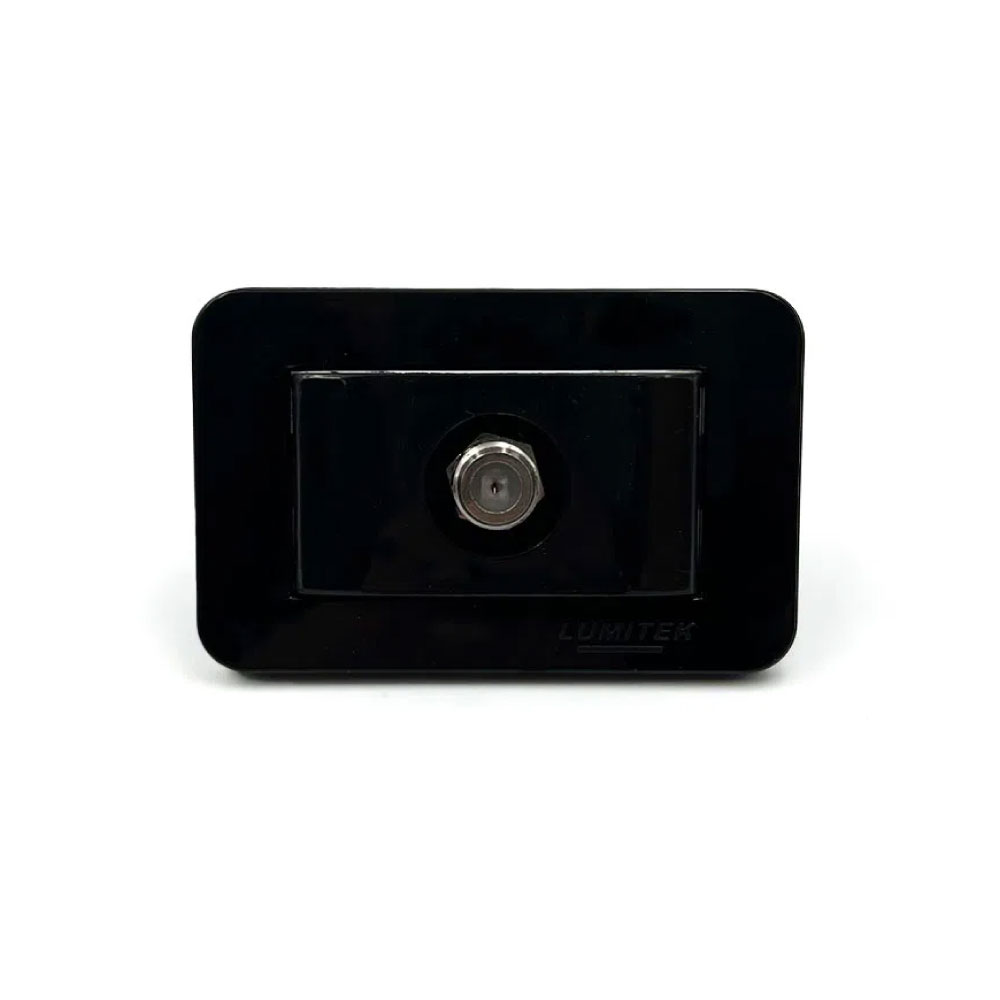 Tomada Coaxial para TV para Móveis Preta Lumitek